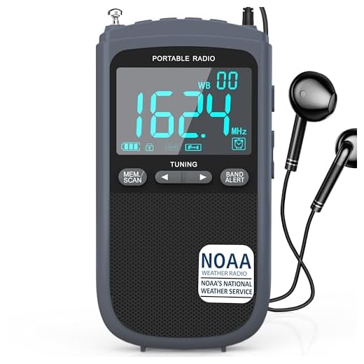 Greadio NOAA Weather Alert Radio, AM FM Radio Portable with Best Reception,Transistor Radio with 900mAh Rechargeable Battery,LCD Display,Earphone Jack,Digital Clock,for Emergency,Hurricane
