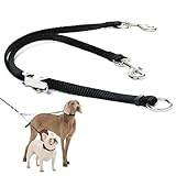 Sporn Dog Leash Splitter for Two Dogs - No Tangle Double Dog Leash Coupler/Connector with Swivel Clips, Adjustable Dual Attachment for Tangle-Free Tandem Walks with 2 Dogs, Medium/Large (Coupler Only)