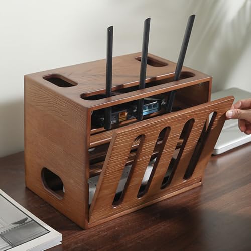 Boîte de rangement pour routeur Wi-Fi et câbles avec étagères - 6