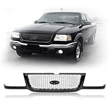 PERFIT LINER Front Black Gray Grille Grill With Argent Mesh Compatible With FORD 2001 2002 2003 Ranger Pickup Truck Fits FO1200395 3L5Z8200BA