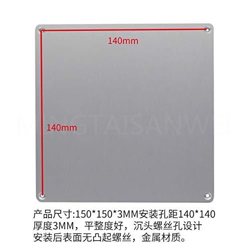Lysee 3D Printer Parts & Accessories - Mini 12V heatbed 150X150X3MM Hot Bed Heating Plate Aluminum Substrate for MK3/MK2A Hotbed Platform Fillet 3D Printer DIY Parts - (Size: Hotbed X Cable line)