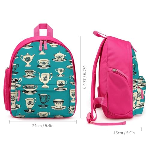 Retro Tea Cup Mini Backpack Light Weight Small Travel Backpack Shopping Travel Daypack2