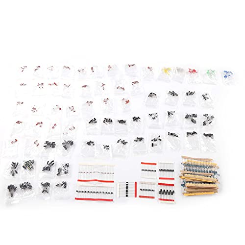 Kit Divertido de Componentes Electrónicos, Práctico Súper Kit de Componentes Electrónicos, Práctico, Profesional, Duradero para la Mayoría de las Personas para Varios Equipos Electrónicos