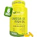 High Strength Omega 3 Fish Oil Supplement 3750MG (HIGH EPA 1350MG + DHA 900MG) 180 Capsules - Fish Oil Omega 3 Pills Triple Strength Burpless Wild Caught Fish Oil Capsules.