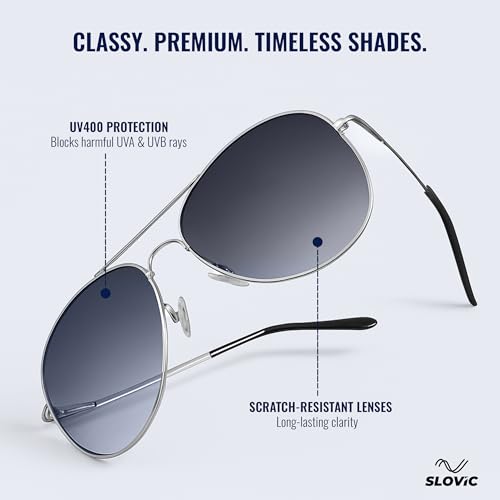 Image of SLOVIC Sunglasses for Men Stylist | UV Protection Goggles for Man | Lightweight & Durable Polycarbonate Material | Unisex Gift for Man & Women | Mens Fashion Sunglasses