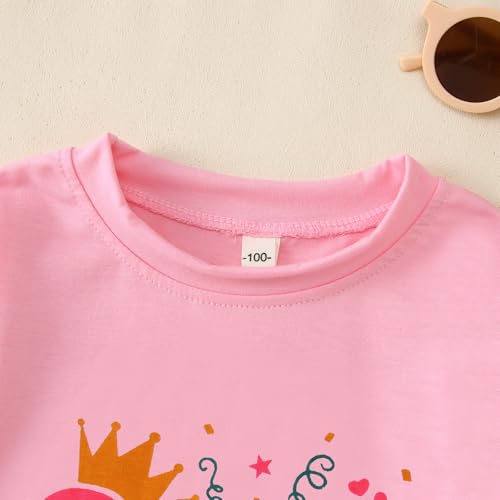 Toddler Girl Birthday Shirt 2nd 3rd 4th 5th Letter Long Sleeve T-Shirt Top 2 3 4 5 Year Old Birthday Girl Outfit3