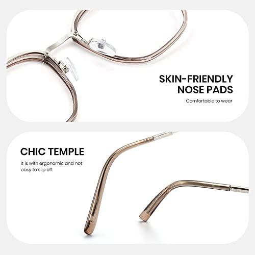 Image of Cyxus Stylish Blue Light Glasses for Woman, Lightweight Computer Glasses for Screen Time Anti Eye Strain for Work, Daily Use