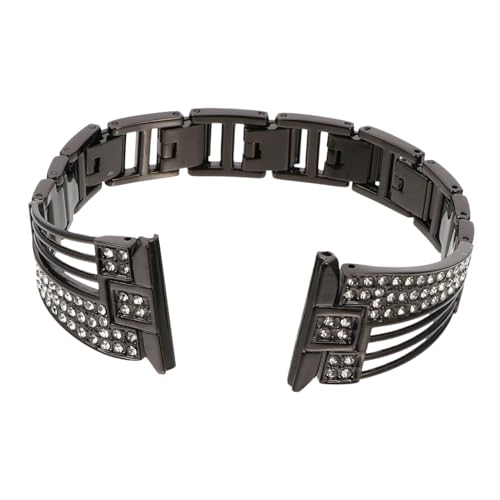 Correa de reloj inoxidable con gemas de imitacion pulsera elegante 1