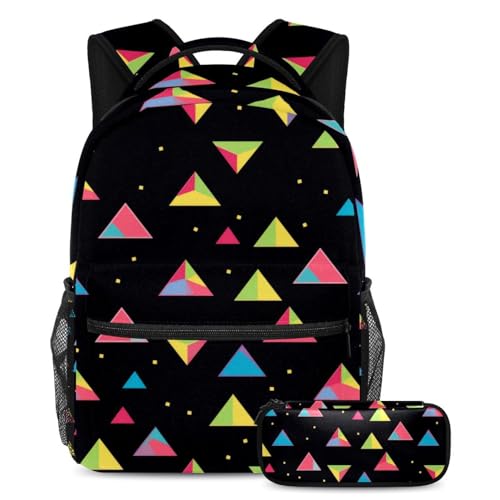 Sac à dos et trousse multicolore pour le collège et le lycée