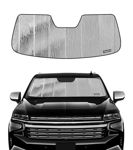 Pigenius Windshield Sun Shade for Chevy Tahoe Suburban 2021-2024, GMC Yukon/Yukon XL...