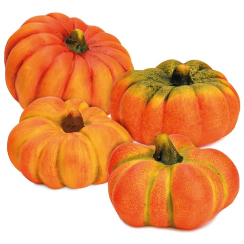 matches21 HOME & HOBBY Zierkürbisse bunt als kleine Herbst-Deko im 4er Set...