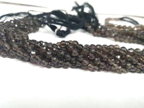Perles de quartz fumé 4mm pour créer vos bracelets d'automne en pierres naturelles - 2