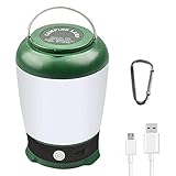 LED Campinglampe USB Aufladbar Camping Laterne Dimmbar Suchscheinwerfer 6 Modi Wasserdicht Zeltlampe Campingleuchte für Camping, Bergsteigen, Wandern, Notfall, Stromausfall, Angeln