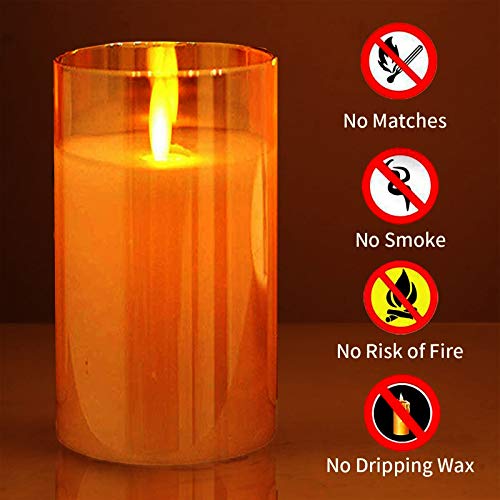 image for Goldprice Flameless Led Candles Flickering, Candle Real Wax Fake Wick 