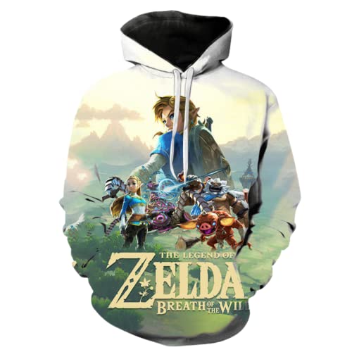 Cosplay Life LoZ Breath of The Wild Twilight Princess Kangaroo Pocket Cosplay Hoodies - Unisex Pullover Sweaters (7 2XL)