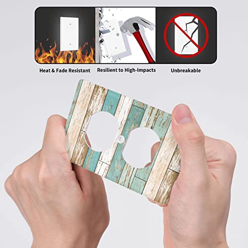 Wood Duplex Outlet Cover Wall Plates Decorate Outlet Covers For Electrical Outlets Switch Plate Decorative Wallplate Plug Cover 4.5*2.76 Inches #TOP4
