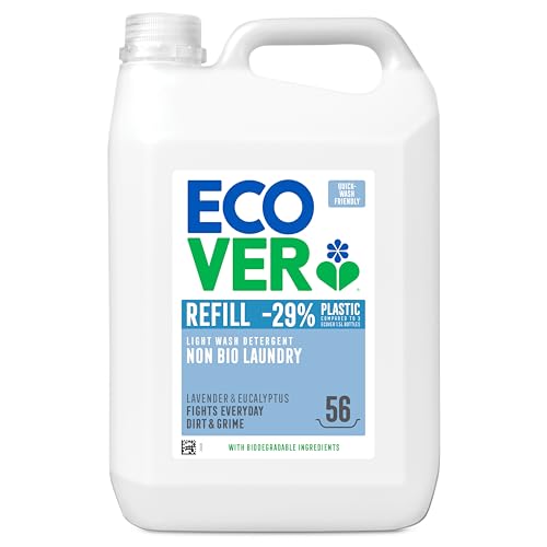 Ecover Non-Bio Laundry Washing Liquid, Lavender & Eucalyptus, 56 Washes, 5L