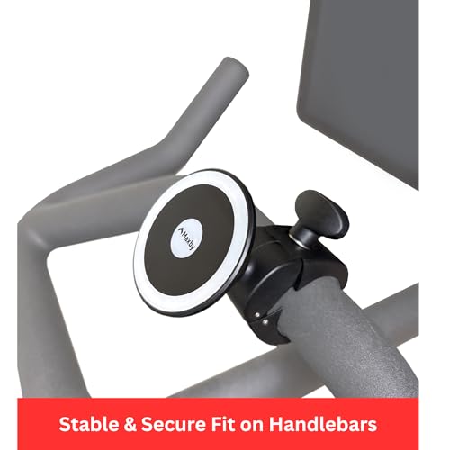 Maxby Magnetic Phone & Tablet Holder for Peloton Bike & Bike+ – Secure 360° Handlebar Mount for iPhone, Samsung & iPad – Tool-Free Install, Strong Magnetic Grip - Thumbnail 2