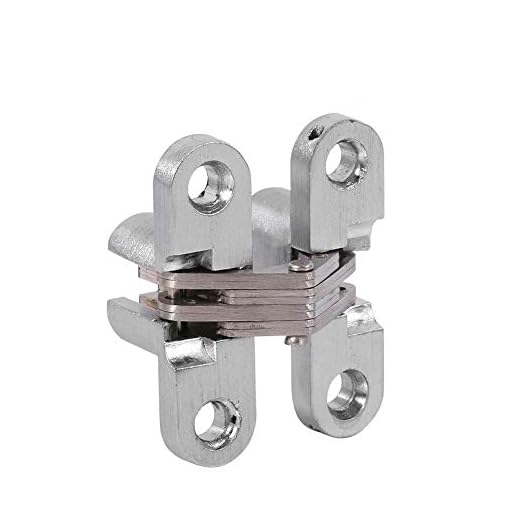 Fdit Bisagra Ocultada Aleación Invisible Bisagra Ocultada de Puerta Plegable Bisagras para Puerta Plegable Muebles(43.7mm)