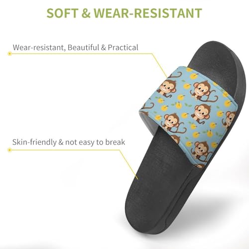 Cute Aniamle Monkey House Sandals Non-Slip Bathroom Slippers Beach Summer Shoes for Men Women3