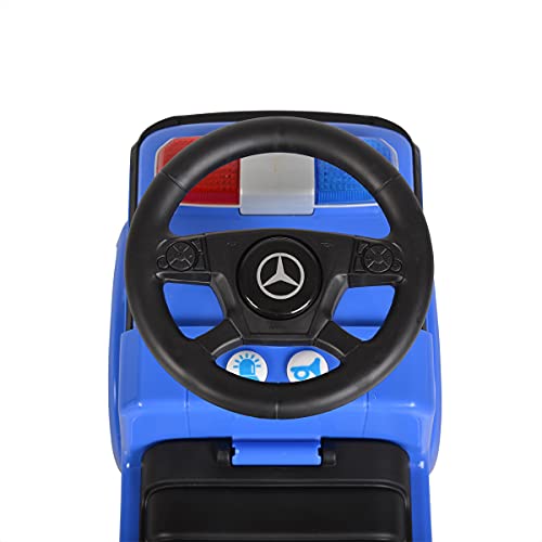 Moni, Kinder Rutschauto Antos Mercedes-Benz, Melodien, Sirenenlichter, Sound, Farbe:blau – Bild 6