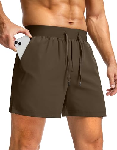 Image of Soothfeel Men's Running Shorts with Zipper Pockets 9 inch / 7 inch / 5 inch Quick Dry Eight Basketball Gym Workout Athletic Shorts