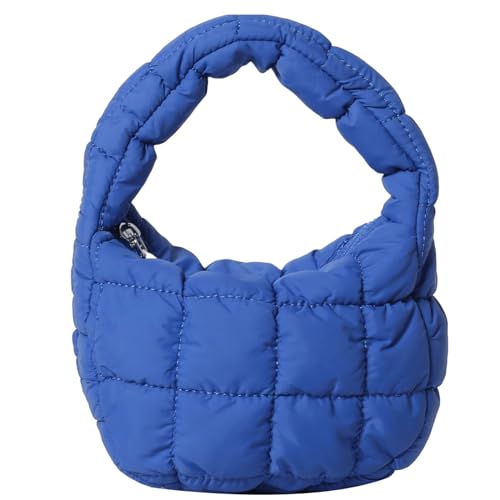 Image of Quilted MINI Handbag and Purses Women Puffer Nylon Hobo Cotton Padded Purse Work Travel Lightweight