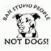 XLYDF 15.7cm * 12.7cm Ban Stupide Personnes Not Chiens Pitbull Autocollants de Voiture Stickers de Voitures Vinyle Décalque Noir Argent (Color Name : Black)