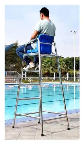 Silla de salvavidas para piscina de acero inoxidable de 180 cm miniatura 1