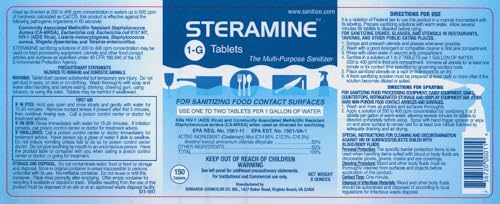 image for THE FRYOILSAVER COMPANY 6 Bottles Steramine Sanitizer Tablet w/ 15 QT-