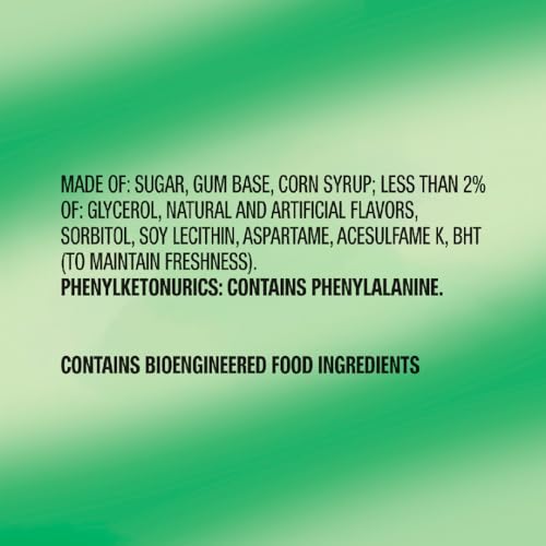 FREEDENT Peppermint Chewing Gum, 15 pieces (12 Pack)