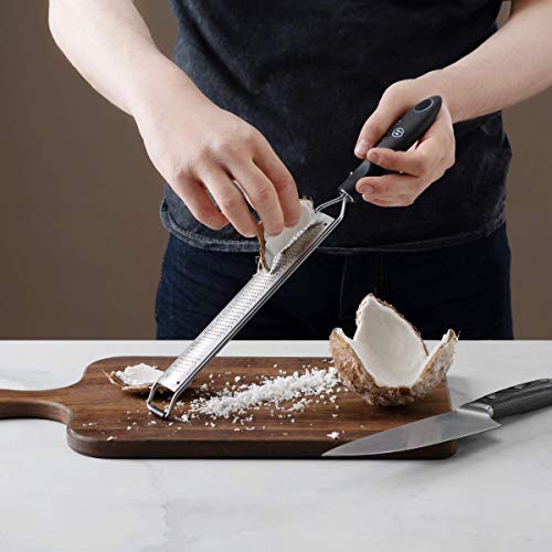 Citrus Lemon/Lime Zester Kitchen Tool & Cheese Grater Set By Butterlee, Stainless Steel, Fine Grater, Chocolate-Garlic-Ginger-Nutmeg-Coconut-Spice-Parmesan Cheese Shredder & Grater #TOP7