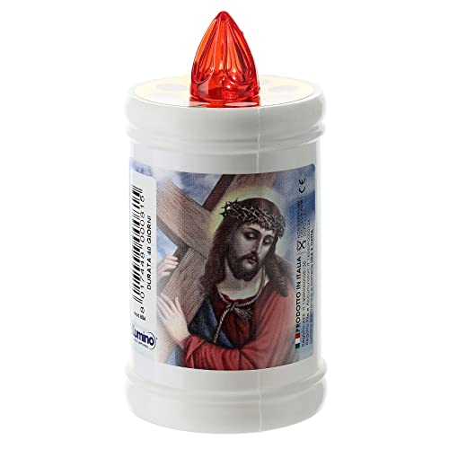 Holyart Lumino Elettrico in plastica della Durata di 40 GG Bianco, Padre pio