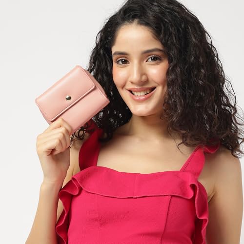 Image of Fastrack Women's Mini Organizer Wallet | Flap Closure, Tri-Fold Design, Zip Coin Pocket, Card & Cash Slots | Compact & Organized | 6 Months Warranty