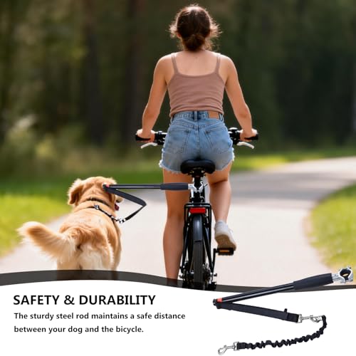 VEGOATY Fahrradleine für Hunde: Hundeleine Fahrrad mit Stoßfeder und Abstandhalter, Hände frei Fahrrad-Hundeleine, Einfache Installation und Demontage Hundeleine für Radfahren, für Fahrrad und Traini