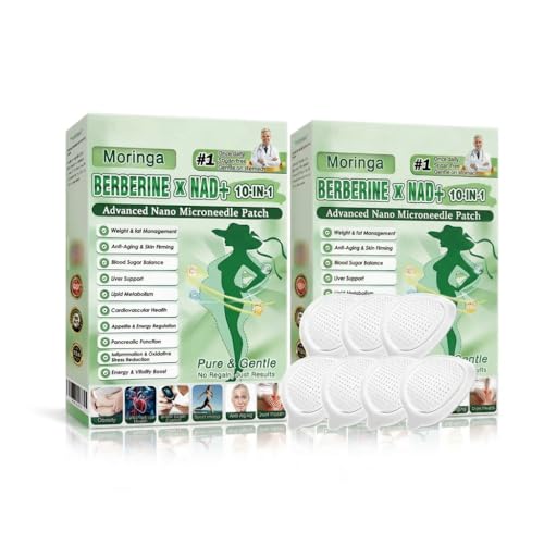 Rhostry Moringa Patch 10-in-1 Advanced Nano Microdarts 2026 New Natural Skin Care Patches for Women and Men Gentle Formula Suitable for All Skin Types (2 Boxes)