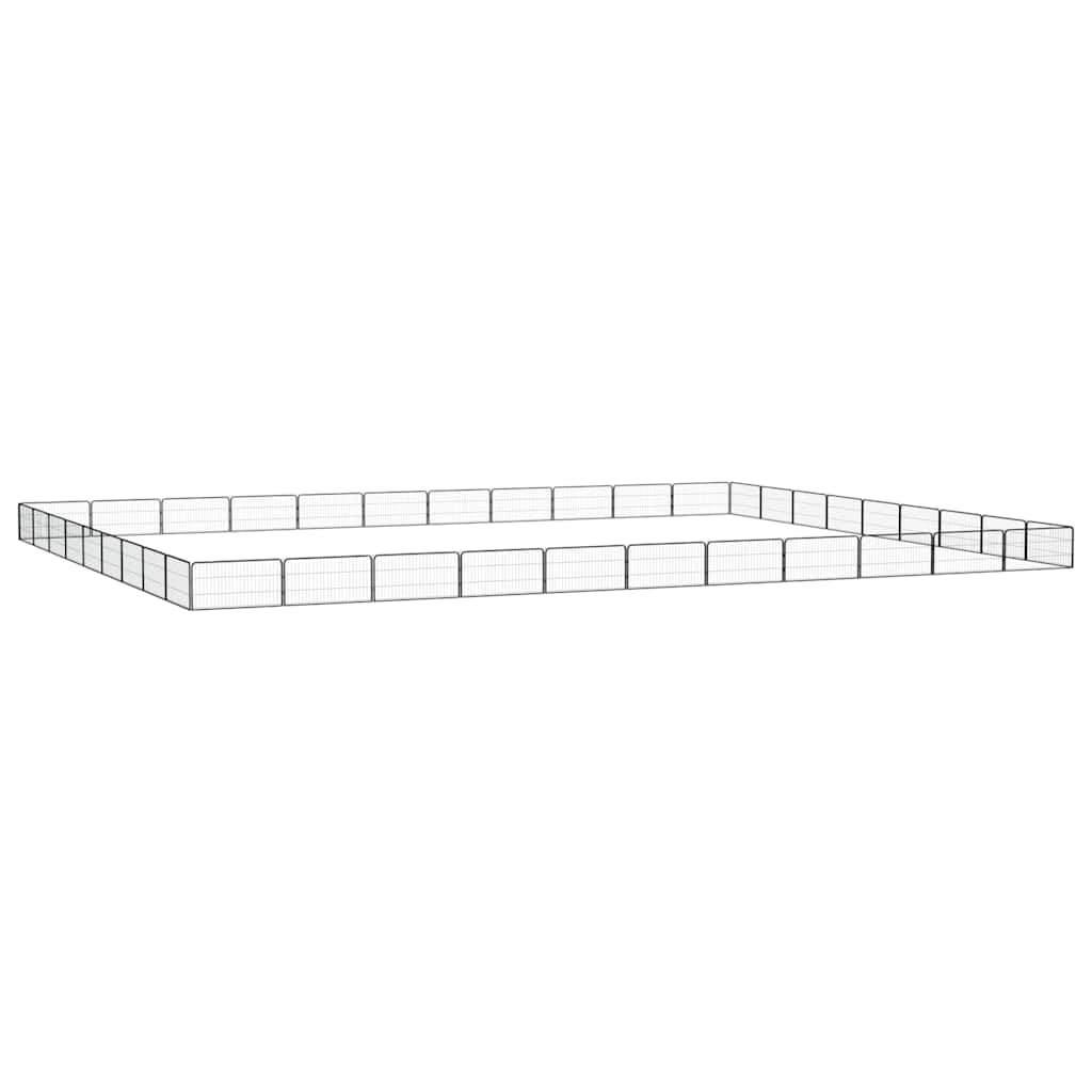 Set di 40 recinzioni per cani in acciaio verniciato a polvere, 100 x 50 cm, pannelli per una fuga sicura all'aperto, recinto per cani resistente alle intemperie, con stabile recinzione di