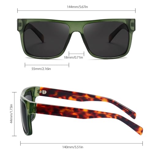 Image of Joopin Polarized Sunglasses Men Women UV400 Protection, Big Chunky Square Sun Glasses, Designer Shades Retro Sunnies Driving