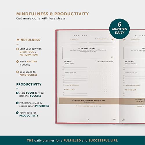 Urbestself 6ME 2020 Daily Planner, The 6-Minute Success Journal thumb #2
