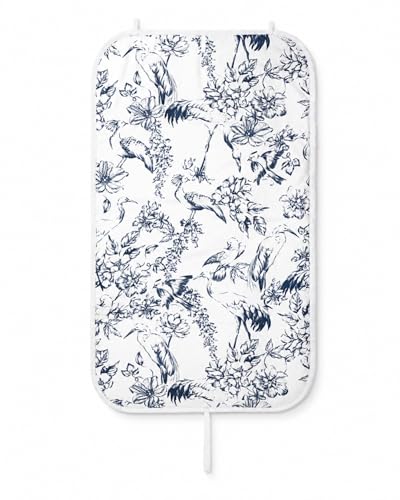 Umiin Mini Tapis Repassage 50x70 cm Compact Pliant Ironing Mat Portable Gain de Place Coton Feutre léger Voyage Table Petite Surface - Motif Fleurs et Oiseaux