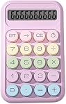 Mechanical Switch Calculator with 10 Digits Large LCD Display, Basic Calculator with Big Button Anti-Slip Pad, Accurate Calculation for Office Desk Home School - White
