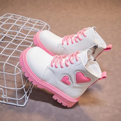 IWIHMIV Toddler Riding Boots Ankle Booties Girl Side Zipper Lace Up Comfortable Soft Sole Dress Boots for Toddler3