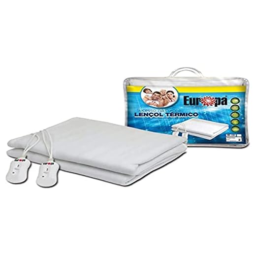 Europa Casa e Conforto, Lençol Térmico de Casal Para Cama Queen 220V 3 Níveis Temperatura, Cor Branco