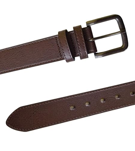 ARCHIE Antique Buckle Bonded Leather Jeans Belt For Men in Brown – 3.9 cm Wide, 32-42 Inch3