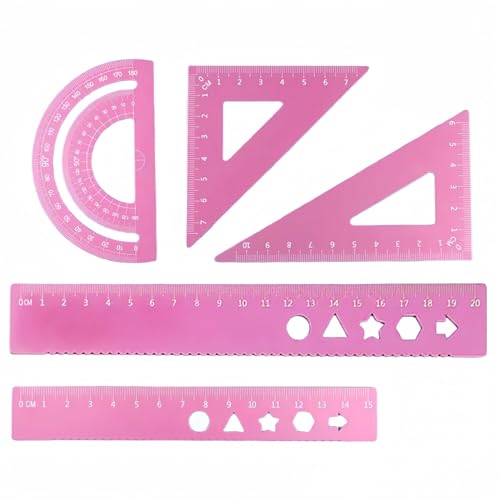 La mejor comparación de Reglas que puedes comprar esta semana. 44 THJOPOKEEL Juego de 5 piezas de geometría de metal con transportador y reglas triangulares, regla de medición recta de aleación de aluminio de, herramienta de medición recta...