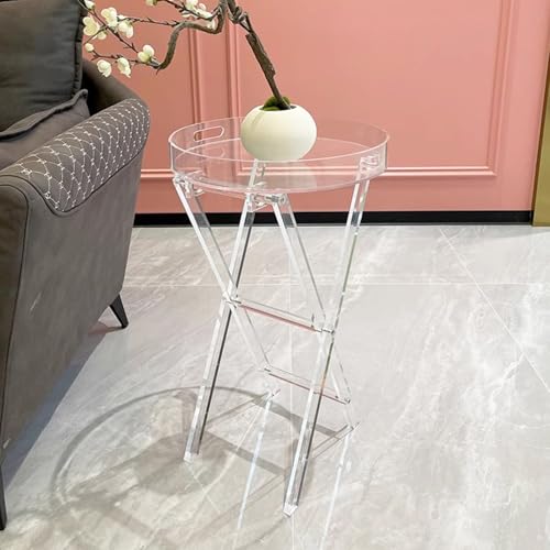 Table basse en acrylique transparent petite table pliante de jardin robuste