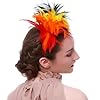 LMOGWL 2pcs bandeau de plume coloré, coiffure de carnaval bandeau de plume arc - en - ciel cerceau de cheveux cosplay coiffure de plume Pâques Halloween Fête de mariage #3