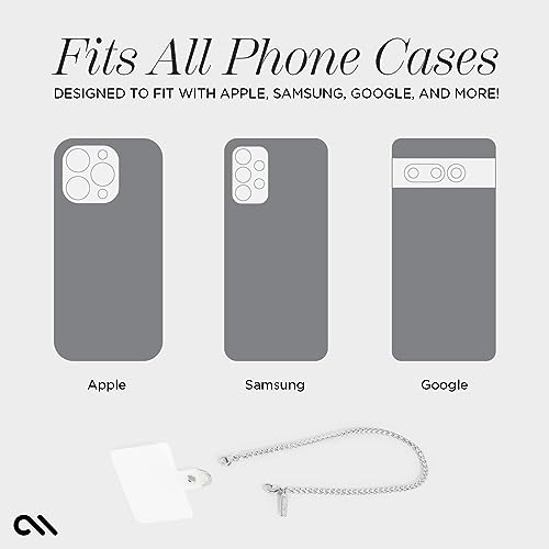 Case-Mate Phone Charm with Silver Chain, Detachable Phone Lanyard, Hands-Free Wrist Strap - Image 4