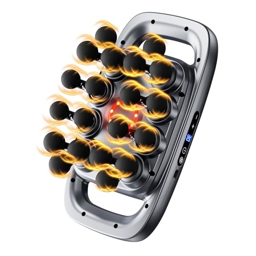 Imagen de Pistola de Massaggio Muscolare Profesional de 20 Cabezales con Luz Roja Pistola Masajeadora 1800mAh con Pantalla LED