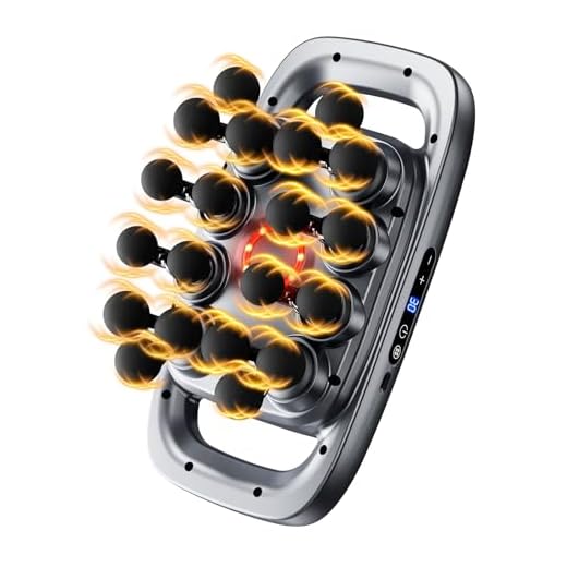 Pistola de Massaggio Muscolare Profesional de 20 Cabezales con Luz Roja - Pistola Masajeadora 1800mAh con Pantalla LED, 30 Velocidades Ajustables y 3 Modos para Cuello, Brazos, Pantorrillas